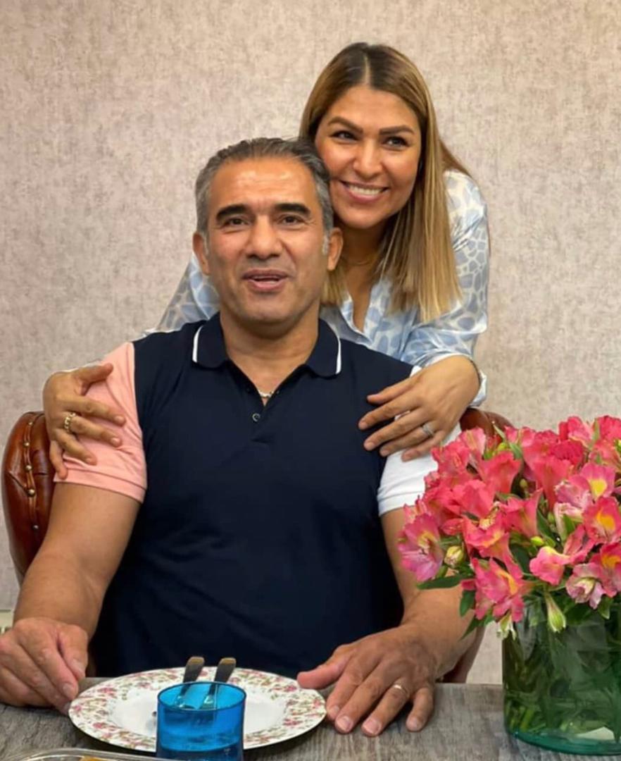 جشن تولد احمدرضا عابدزاده در کنار همسر و دخترش+ تصاویر